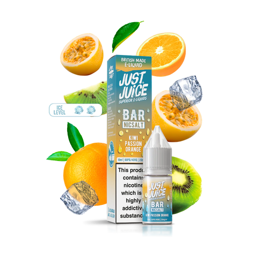 Just Juice Bar Kiwi Passion Orange 10ml Nic Salt – Exotic, Zesty, Smooth