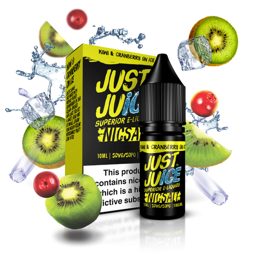 Kiwi & Cranberry on Ice Nicotine Salt E‑Liquid 10ml – Just Juice