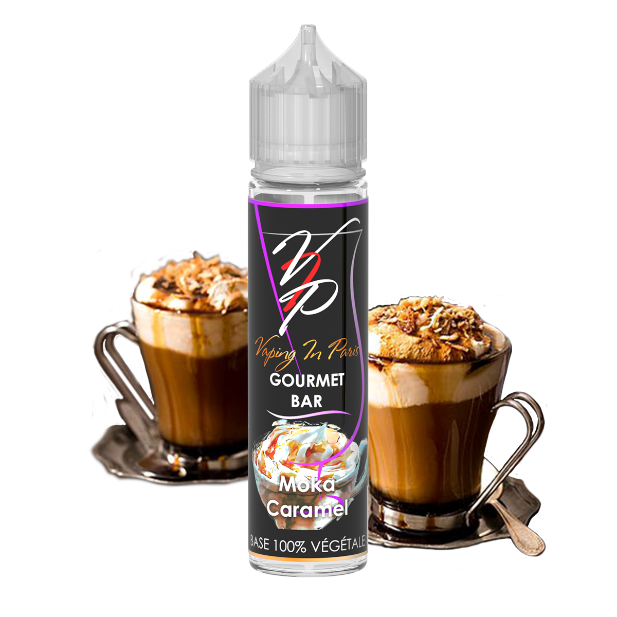 Vaping In Paris Moka Caramel shake and vape e-liquid