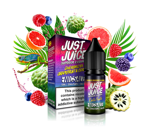 Cherimoya, Grapefruit & Berries Nicotine Salt E‑Liquid 10ml – Just Juice