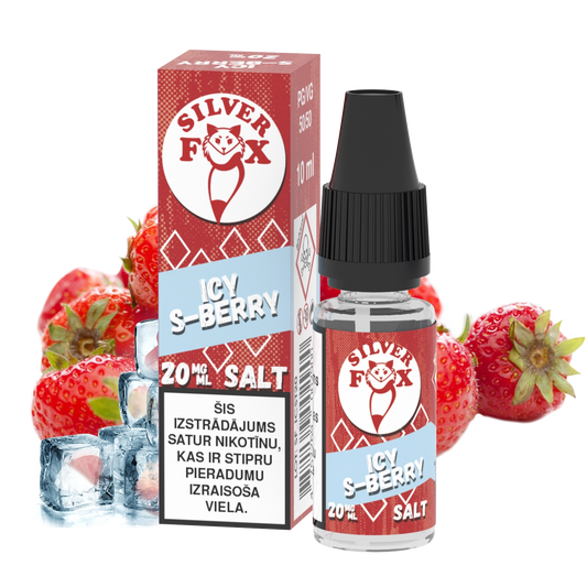 Silver Fox Salts Icy S‑Berry 20mg Nicotine Salt E‑Liquid – 10ml LV