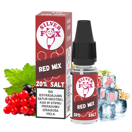 Silver Fox Salts Red Mix 20mg Nicotine Salt E‑Liquid – 10ml LV