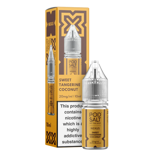 !!! Sweet Tangerine Coconut Pod Salt Nexus 10ml nicotine salt e-liquid !!!